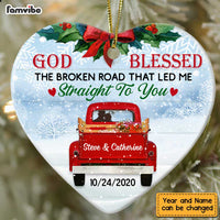 Personalized Love Couple Red Truck Christmas Heart  Ornament OB171 87O47 thumb 1