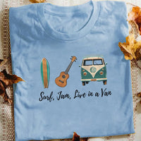 Surf Jam Van Beach White T Shirt JN171 65O65 thumb 1
