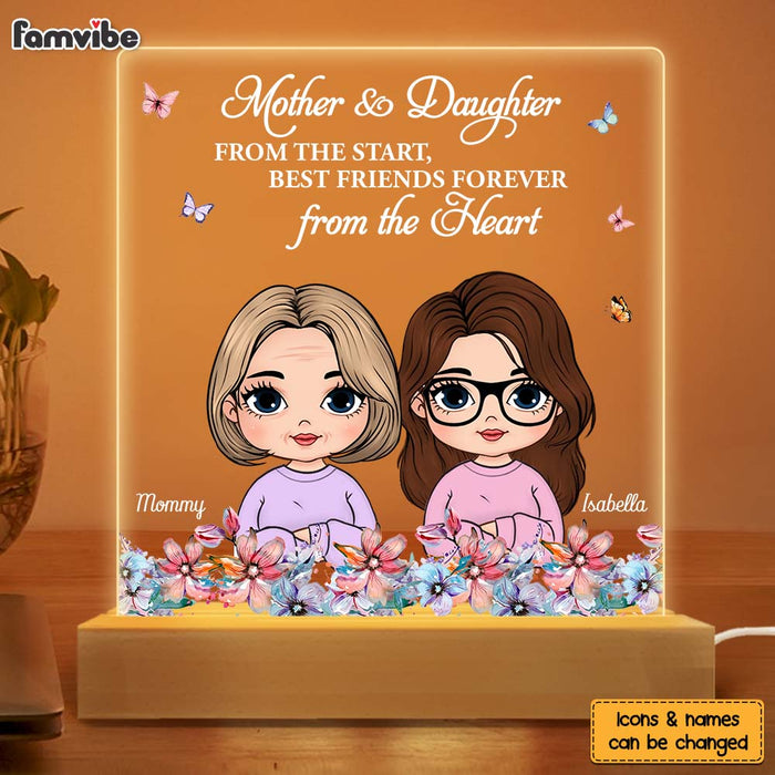 Personalized Gift For Mother And Daughter From The Start Plaque LED Lamp Night Light 32262 1