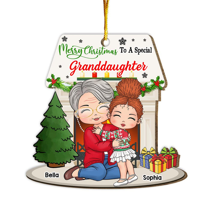 Personalized Merry Christmas To Granddaughter Ornament 29881 1