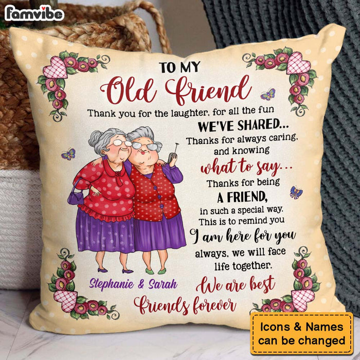 Personalized Gift To My Old Friend Polka Dot Pillow 30921 1