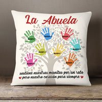Personalized Mom Grandma Tree Spanish Mamá Abuela Pillow AP1512 95O58 (Insert Included) thumb 1
