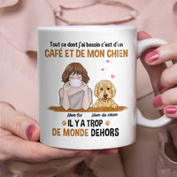 Personalized Dog Mom Peopley French Chien Chienne Mug AP65 81O34 thumb 1