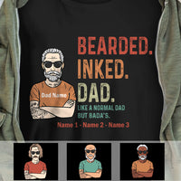 Personalized Dad Grandpa Bearded T Shirt MR222 95O34 thumb 1
