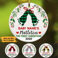 Personalized Baby Mistletoes First Christmas  Ornament SB291 95O47 thumb 1