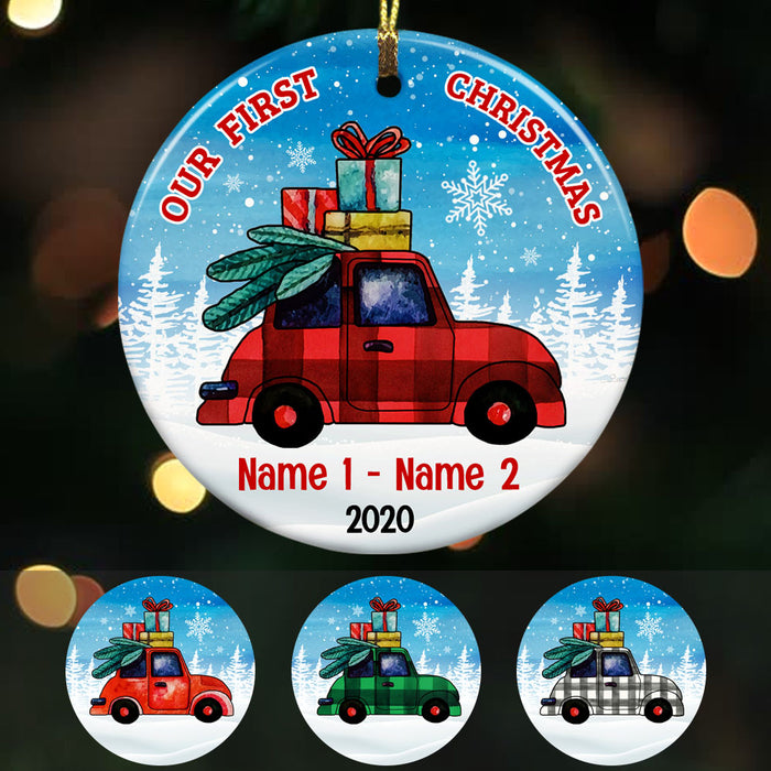 Personalized Bug Car Our First Christmas  Ornament OB141 67O53 1