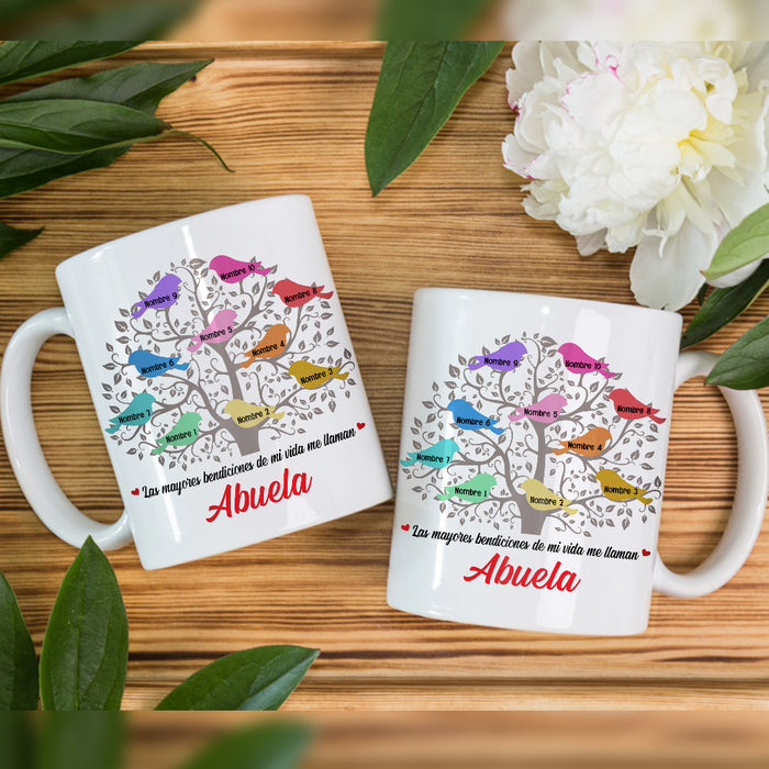 Personalized Spanish Mamá Abuela Family Tree Mom Grandma Mug AP132 65O36 1