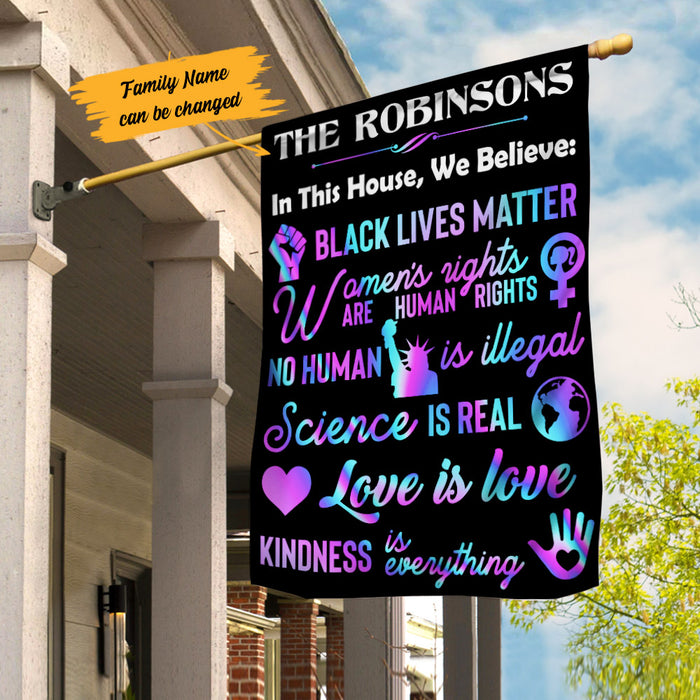 Personalized In This House Human Rights Flag AG213 81O53 1