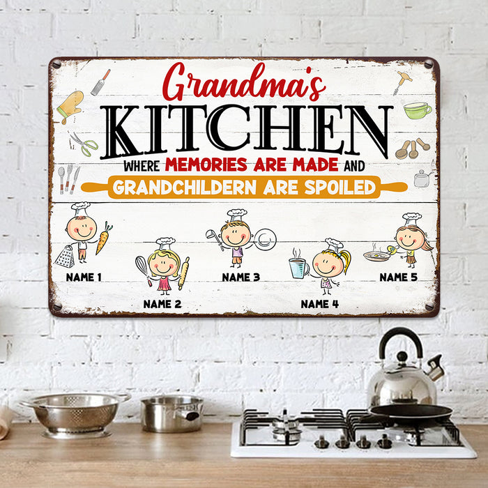 Personalized Kitchen Mom Grandma Metal Sign JL121 26O36 1