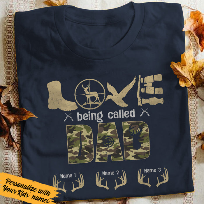 Personalized Love Being Dad Grandpa Hunting T Shirt AP201 30O53 1