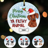 Personalized Ya Filthy Animal Dog Christmas  Ornament OB154 85O58 1