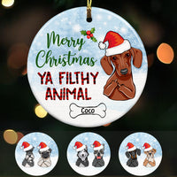 Personalized Ya Filthy Animal Dog Christmas  Ornament OB154 85O58 thumb 1