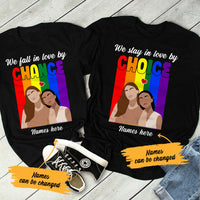 Personalized LGBT Lesbian Couple T Shirt SB163 85O65 thumb 1