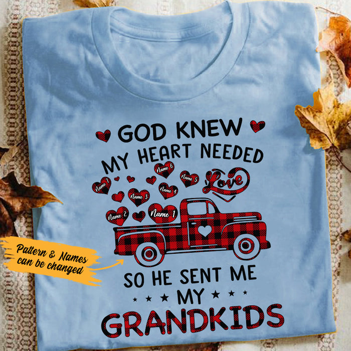 Personalized Grandma God Sent Grandkids T Shirt MR261 30O36 1