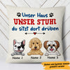 Personalized My House My Chair Dog Hund German Pillow AP1216 30O47 (Insert Included) 1