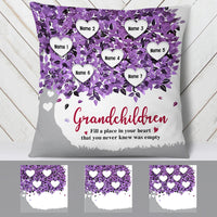 Personalized Grandma Grandpa Heart Tree Pillow MR61 81O57 (Insert Included) thumb 1