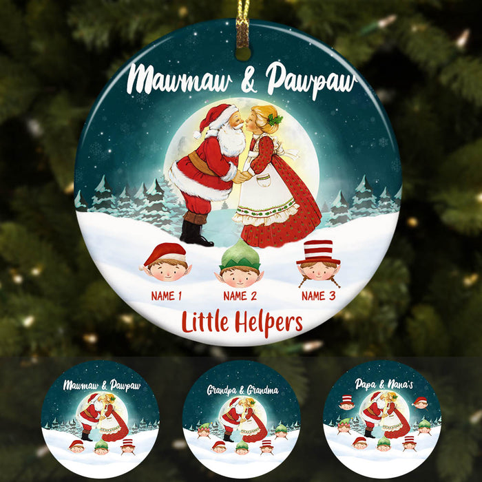 Personalized Grandma & Grandpa Helpers Christmas  Ornament OB92 95O60 1