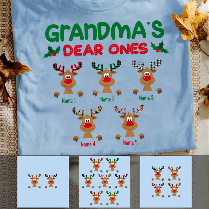 Personalized Grandma Reindeer Christmas T Shirt OB123 95O47 1