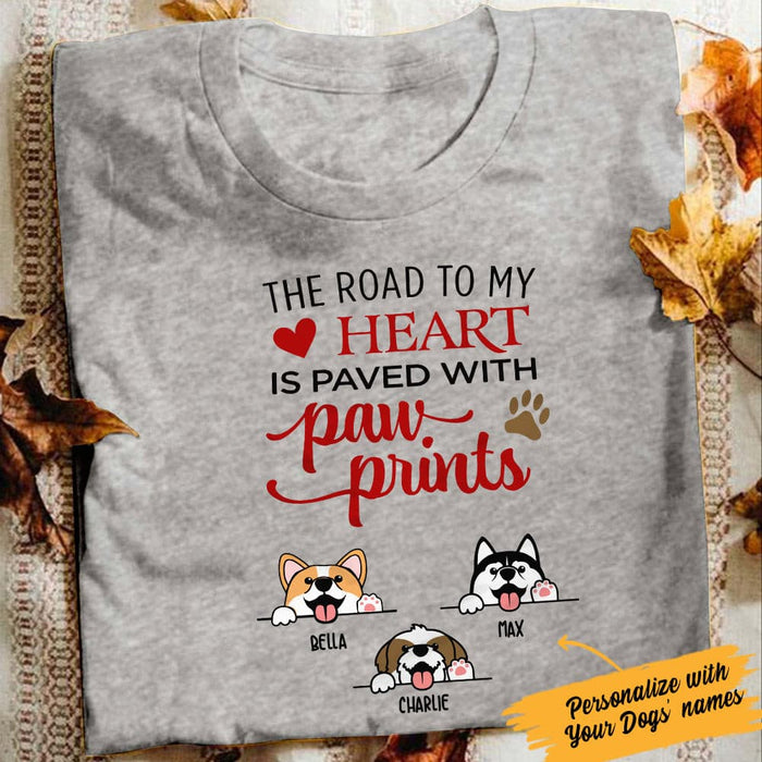 Personalized Dog Paw White T Shirt JN172 67O57 1