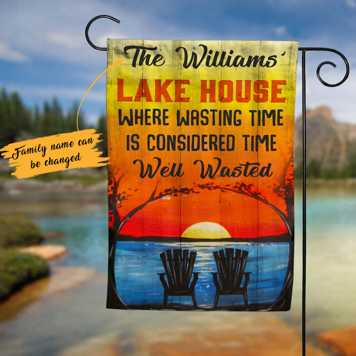 Personalized Lake Garden Flag JN292 85O60 1