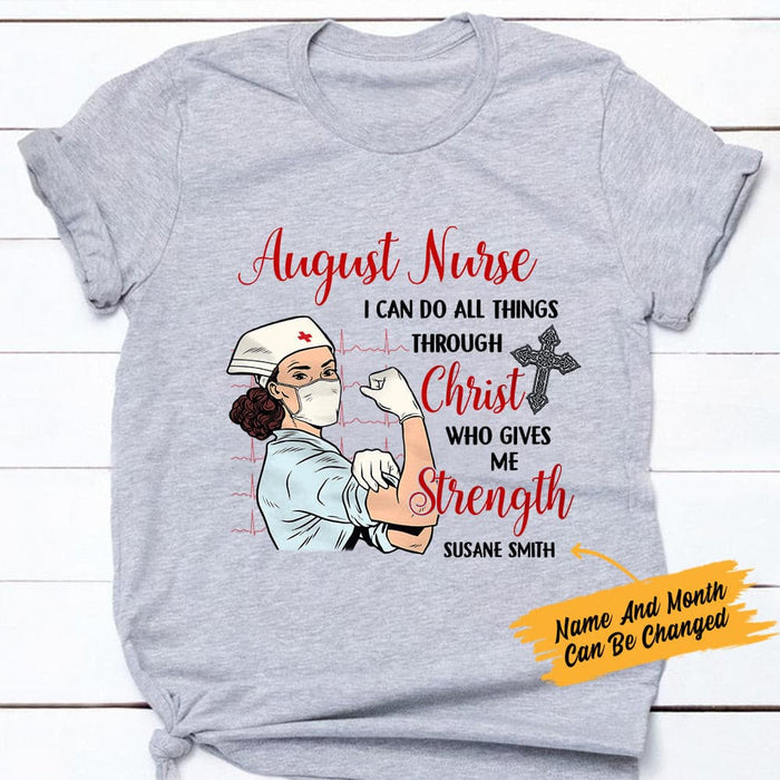Personalized Nurse  Can Do All Things White T shirt JN221 30O47 1
