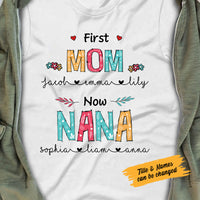 Personalized First Now Grandma T Shirt FB253 30O58 thumb 1