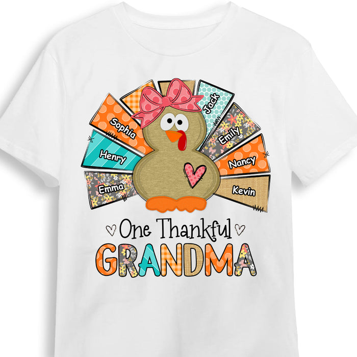 Personalized One Thankful Grandma Turkey T Shirt AG302 32O53 1