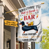 Personalized Good Times Dachshund Dog Bar Flag AG171 28O34 thumb 1