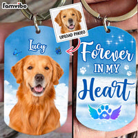 Personalized Gift For Dog Lovers Forever In My Heart Aluminum Keychain 31519 thumb 1