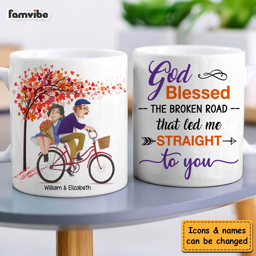 Personalized Couple Gift God Blessed The Broken Road That Led Me Straight To You Mug 31339 Primary Mockup