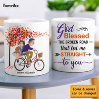 Personalized Couple Gift God Blessed The Broken Road That Led Me Straight To You Mug 31339 thumb 1