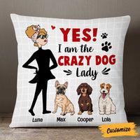 Personalized Dog Owner Crazy Dog Lady Pillow FB92 24O57 thumb 1