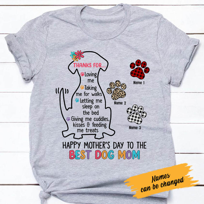 Personalized Happy Paw Mom Grandma Dog T Shirt AP73 65O58 1