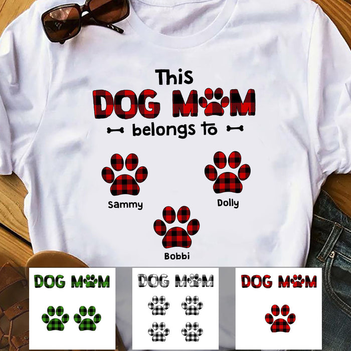 Personalized This Dog Mom Belongs To Buffalo Plaid T Shirt OB131 30O58 1