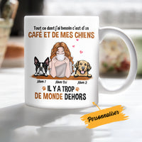 Personalized Dog Mom Peopley French Chien Chienne Mug AP65 81O34 thumb 1