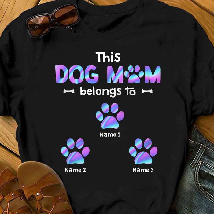 Personalized Dog Mom Belongs T Shirt JR214 81O36 1
