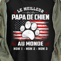 Personalized Papa Chien French Dog Dad T Shirt AP142 67O57 thumb 1