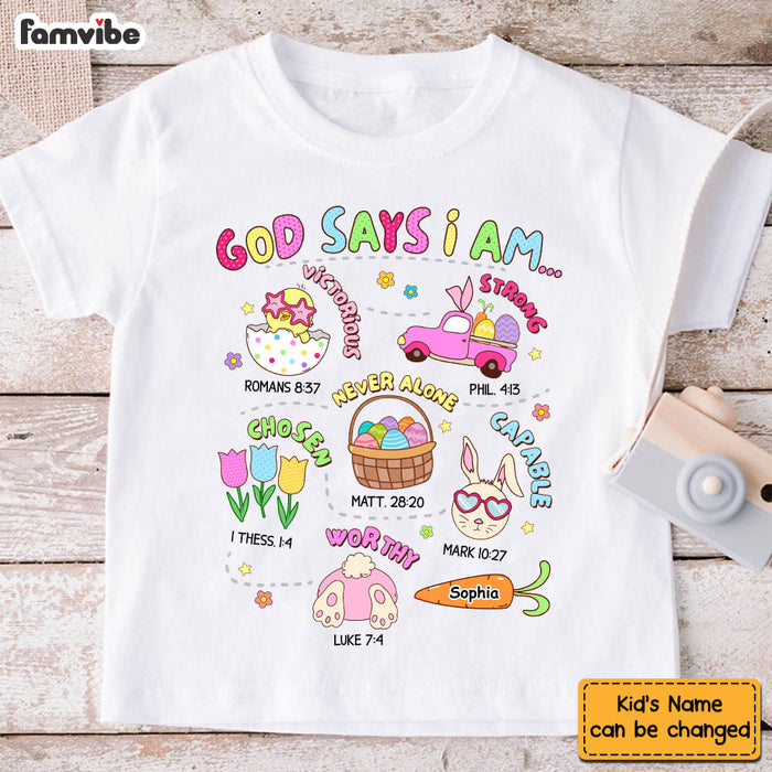 Personalized Easter Gift For Granddaughter God Says I Am Kid T Shirt - Kid Hoodie - Kid Sweatshirt 31662 1