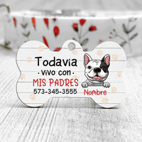 Personalized Dog Spanish Perro Bone Pet Tag AP128 26O57 thumb 1