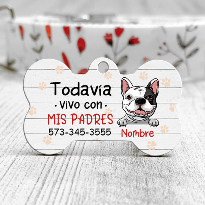 Personalized Dog Spanish Perro Bone Pet Tag AP128 26O57 1