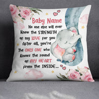 Personalized Mother Elephant My Love For You Pillow FB253 67O34 (Insert Included) thumb 1