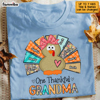 Personalized One Thankful Grandma Turkey T Shirt AG302 32O53 thumb 1