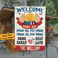 Personalized Backyard Home Bar Flag AG102 95O58 thumb 1