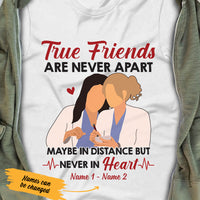 Personalized Nurse Friends Never Apart T Shirt SB33 26O47 thumb 1
