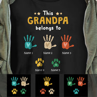 Personalized This Grandpa Belongs To T Shirt MY142 30O58 thumb 1