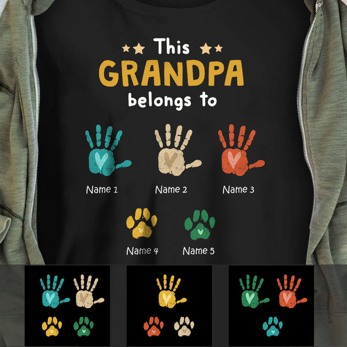 Personalized This Grandpa Belongs To T Shirt MY142 30O58 1
