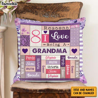 Personalized Gift For Grandma Reasons I Love Being A Grandma Pillow 30631 thumb 1