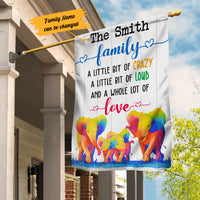 Personalized A Whole Lot Of Love Elephant Family Flag AG211 29O53 thumb 1