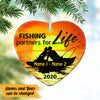 Personalized Fishing Husband & Wife  Heart Ornament DB11 95O47 1