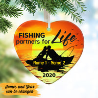 Personalized Fishing Husband & Wife  Heart Ornament DB11 95O47 thumb 1